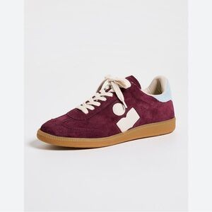 Isabel Marant Bryce Suede Sneaker in Burgundy in size 37